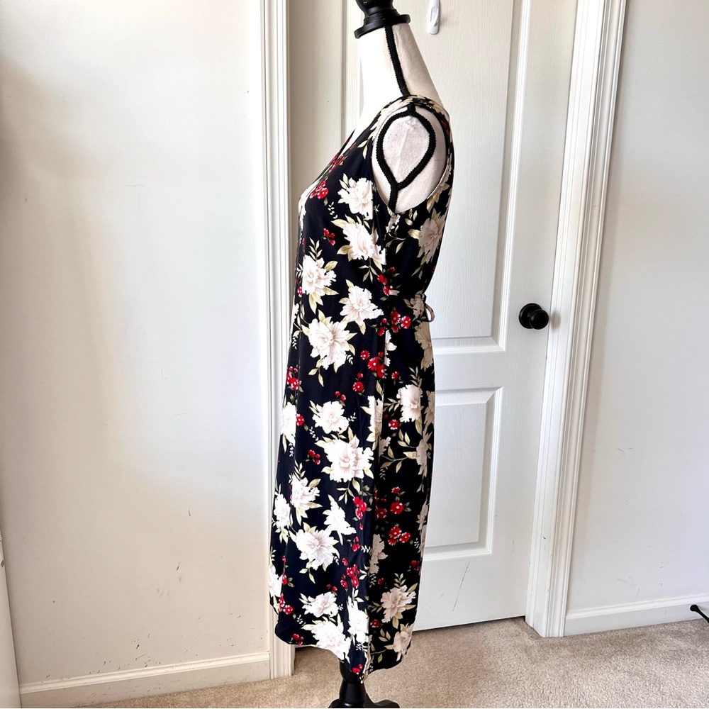 Vintage R&K ORIGINALS Petite Sleeveless Floral Belted Midi Dress—SZ. 10P - Picture 5 of 14